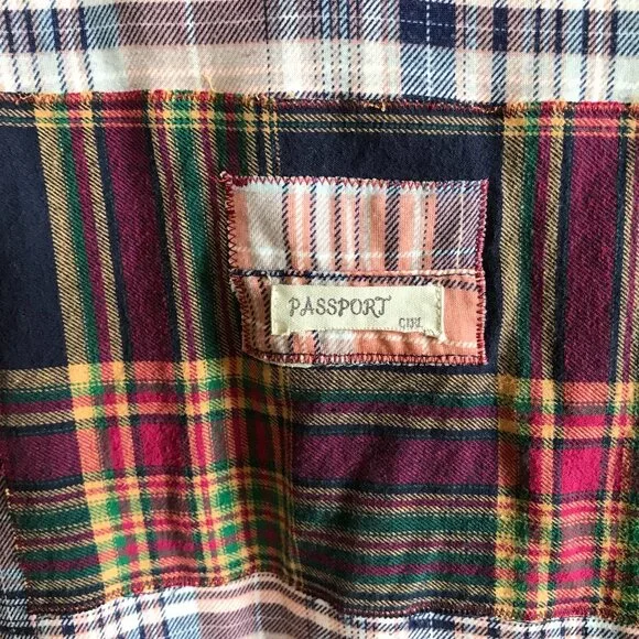 Coral Patchwork Upcycled Hoodie, Size M-L: Boho Cottagecore Zip-Up Jacket - Picture 8 of 15